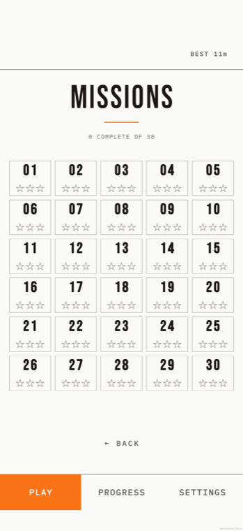 HEFT · the 30-mission grid
