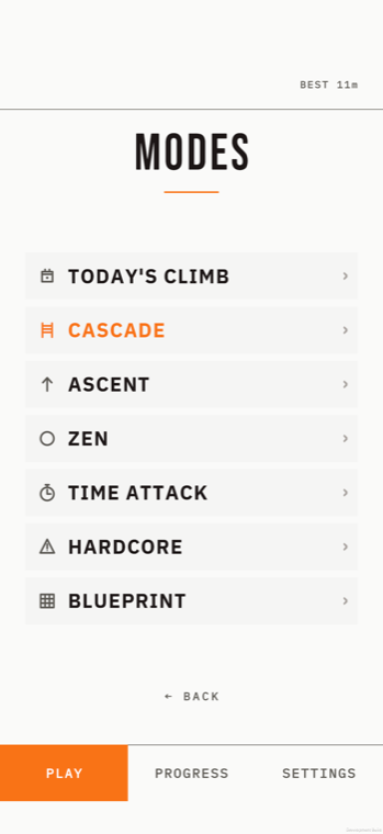 HEFT · the seven game modes